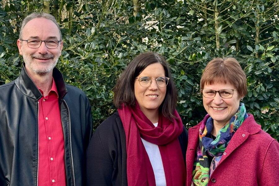 Jochen Denker, Katharina Pött (Mitte) und