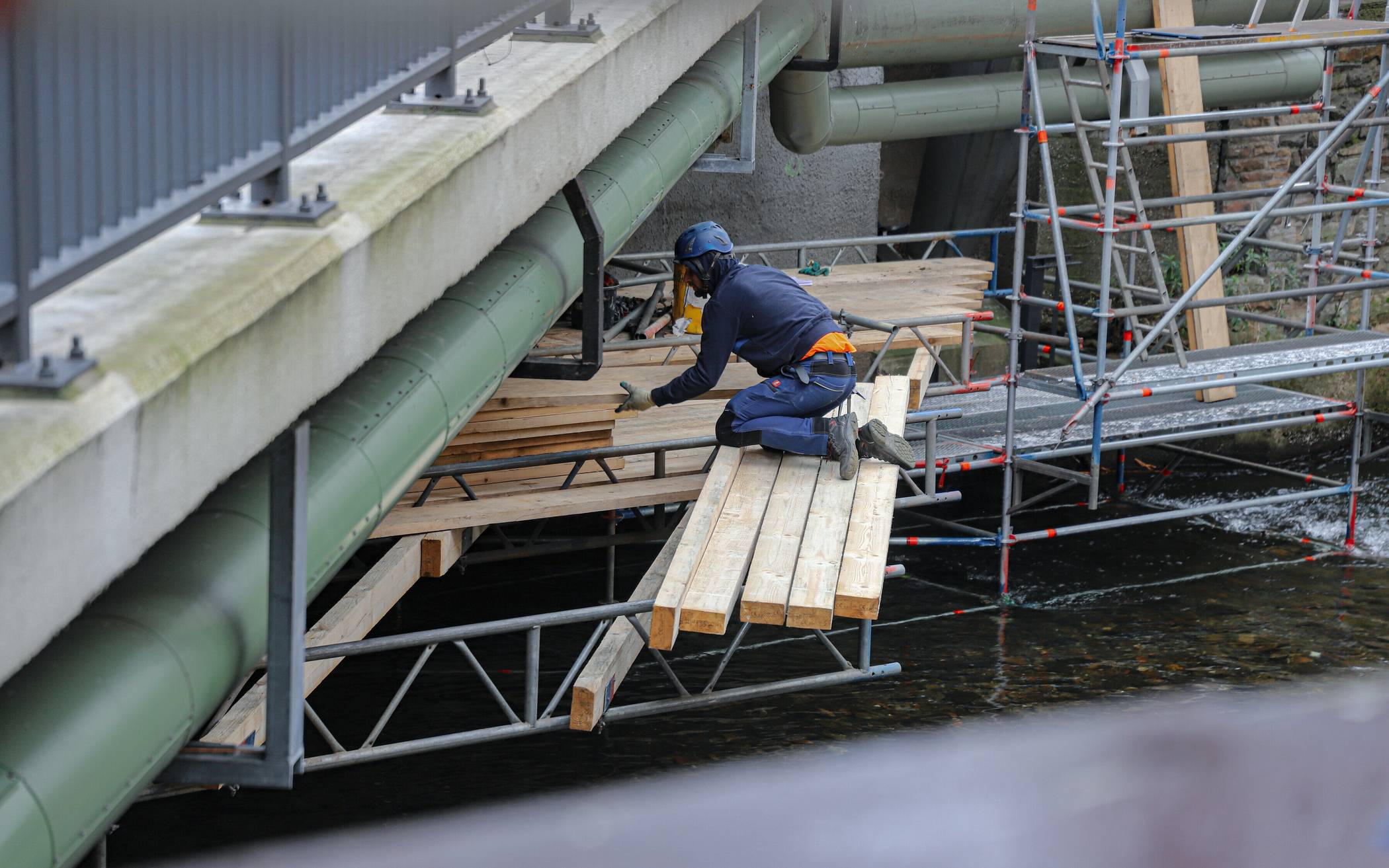 Verkehrseinschränkungen auf der Bembergbrücke