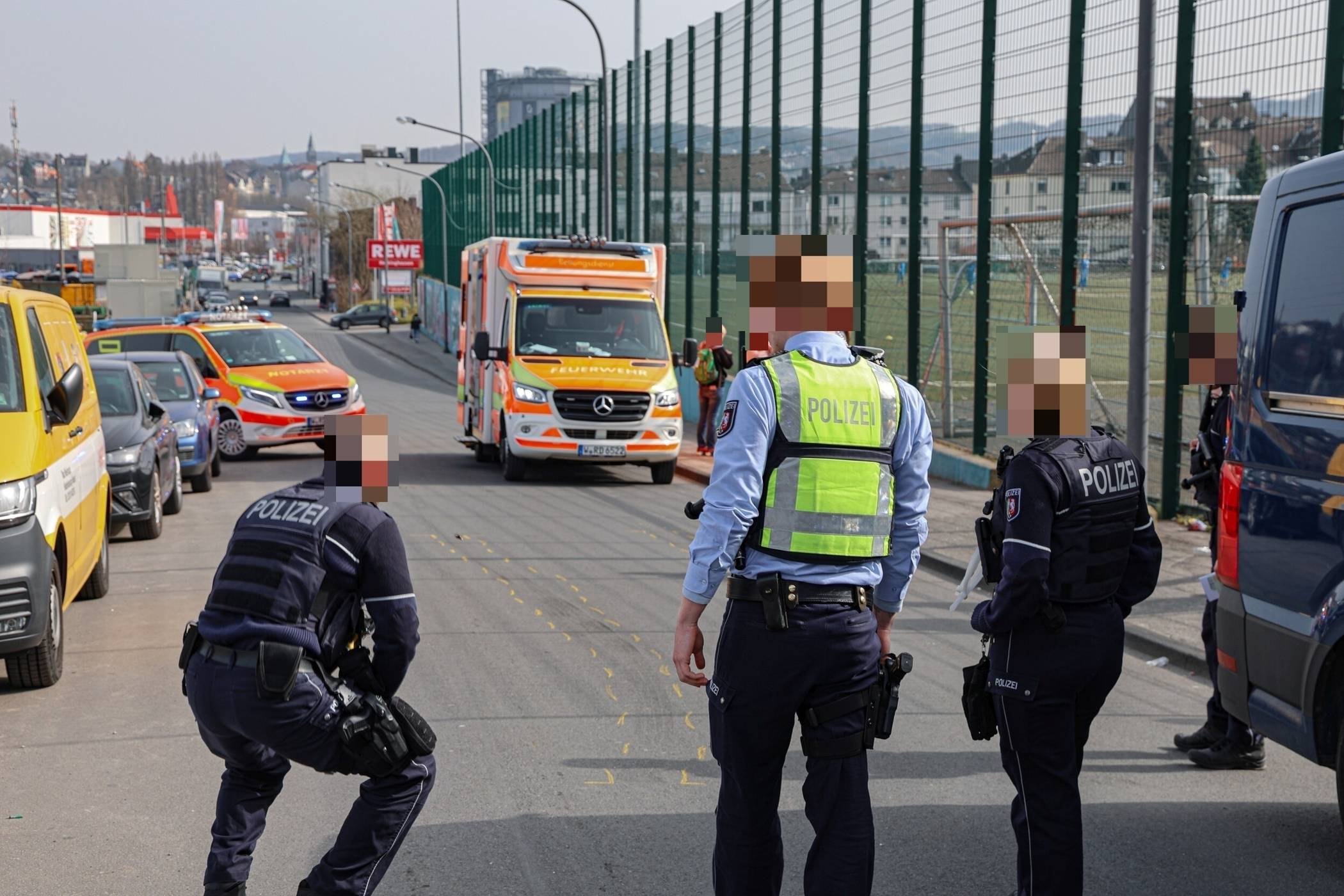  Die Polizei sicherte die Spuren 