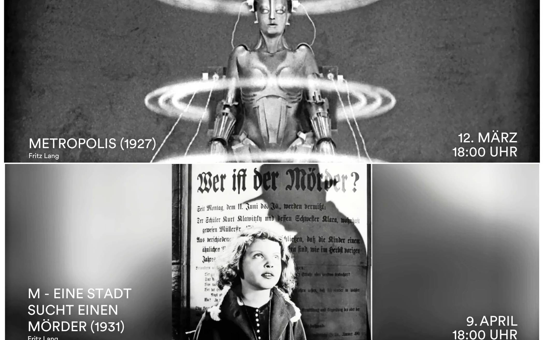 Mit diesem Plakat werben das „Rex“ und der Kunst- und Museumsverein für die aktuellen Filme der Reihe „Museum in Motion“. Die Vorführung von „Metropolis“ von Fritz Lang hat bereits stattgefunden.  