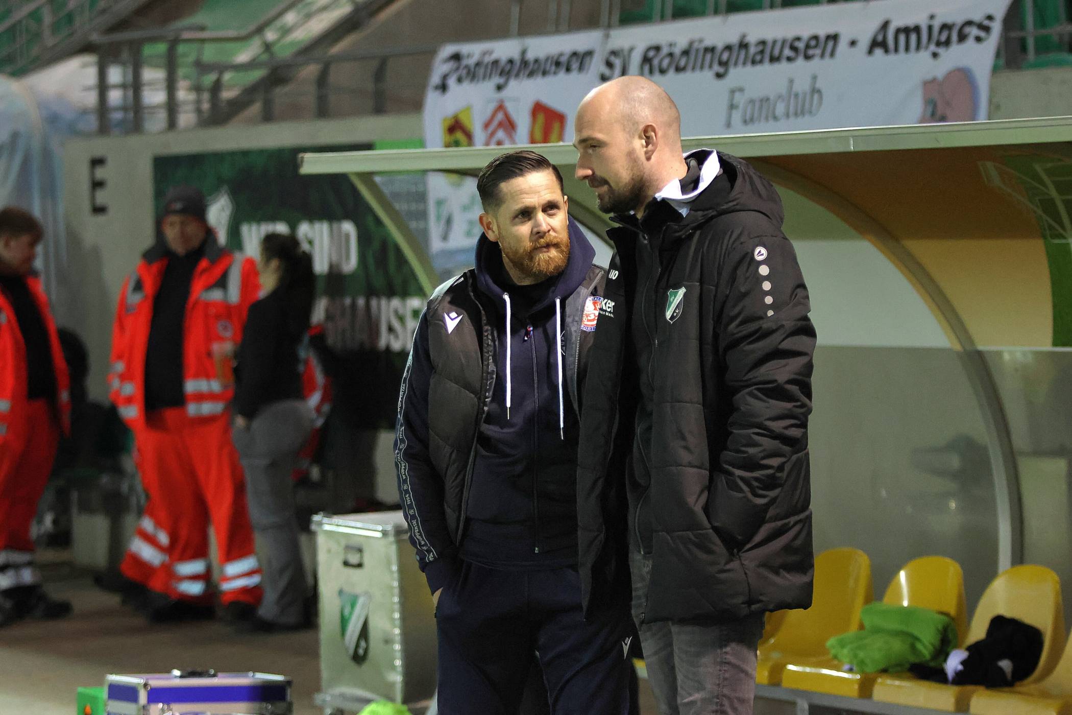  Die Trainer Mike Wunderlich (li.) und Lars Fleischer. 