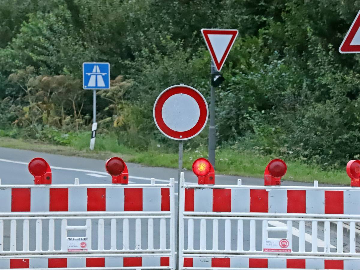 Zwei Sperrungen auf der A46 in Wuppertal