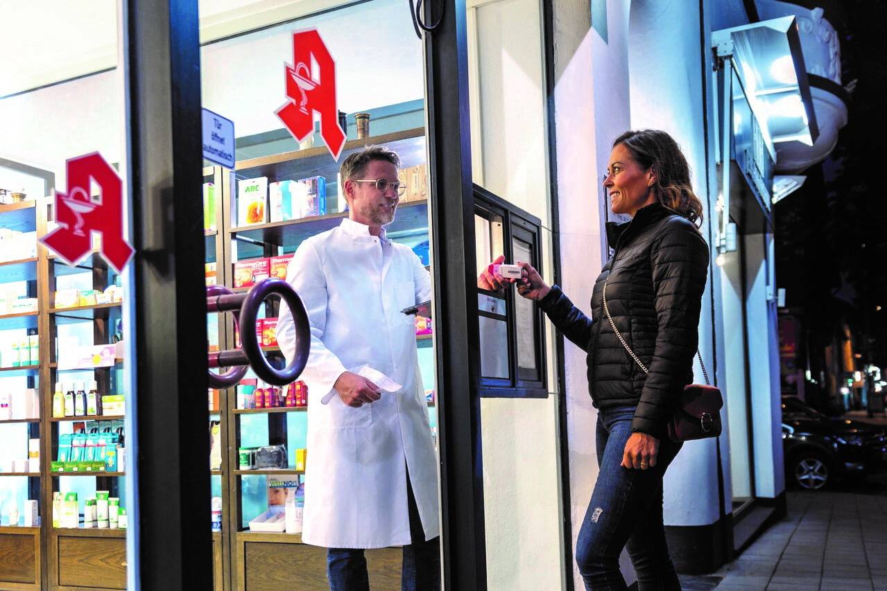 Notdienst einer Apotheke.