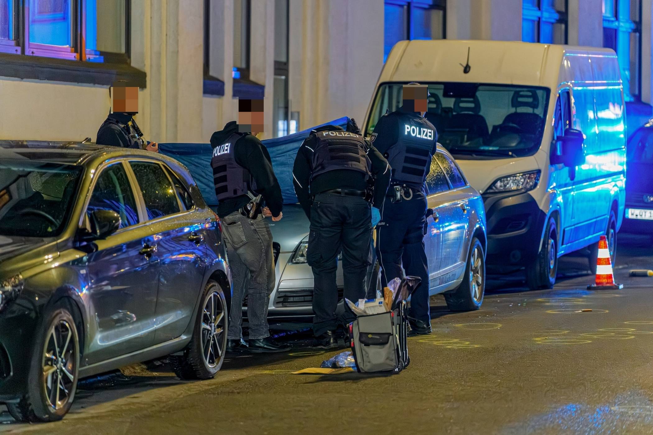 Die Polizei sicherte die Spuren.