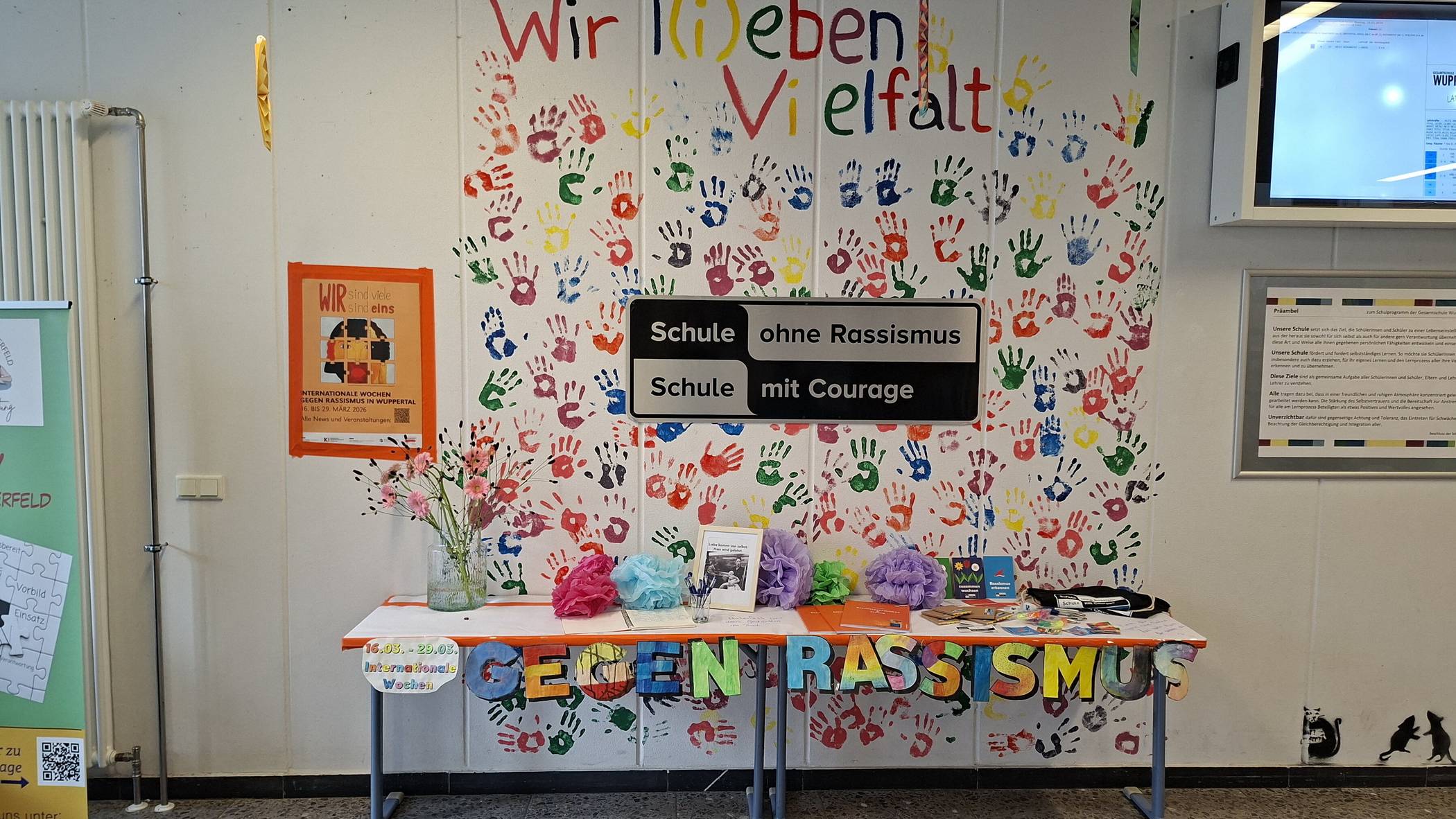 Aktionsstand an der Gesamtschule Langerfeld.