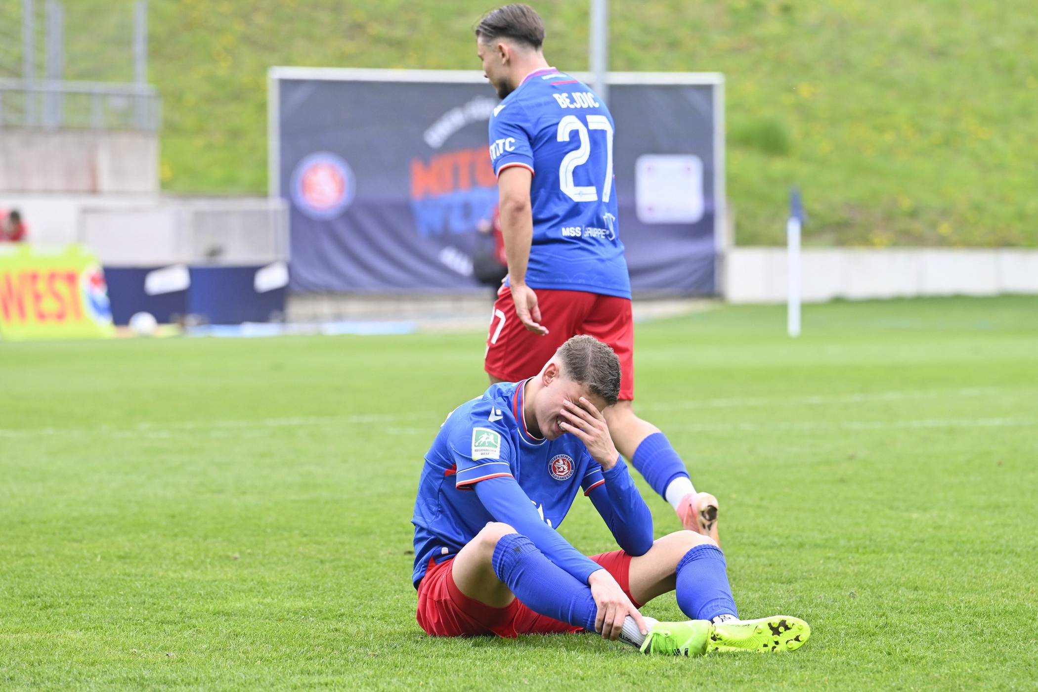  Szene nach dem Heimspiel gegen Bocholt. 