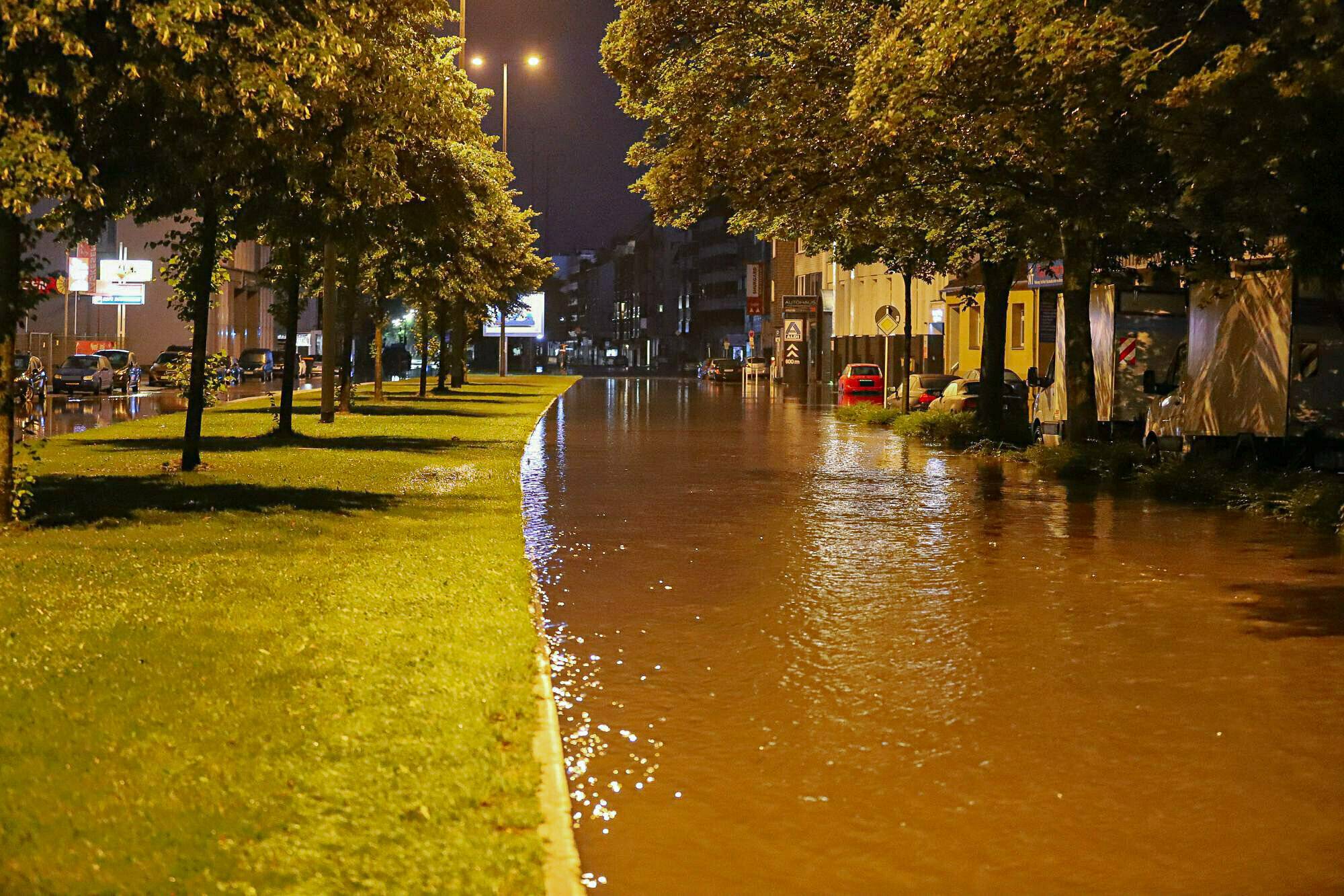 Das Hochwasser auf der Talachse im Juli 2021.