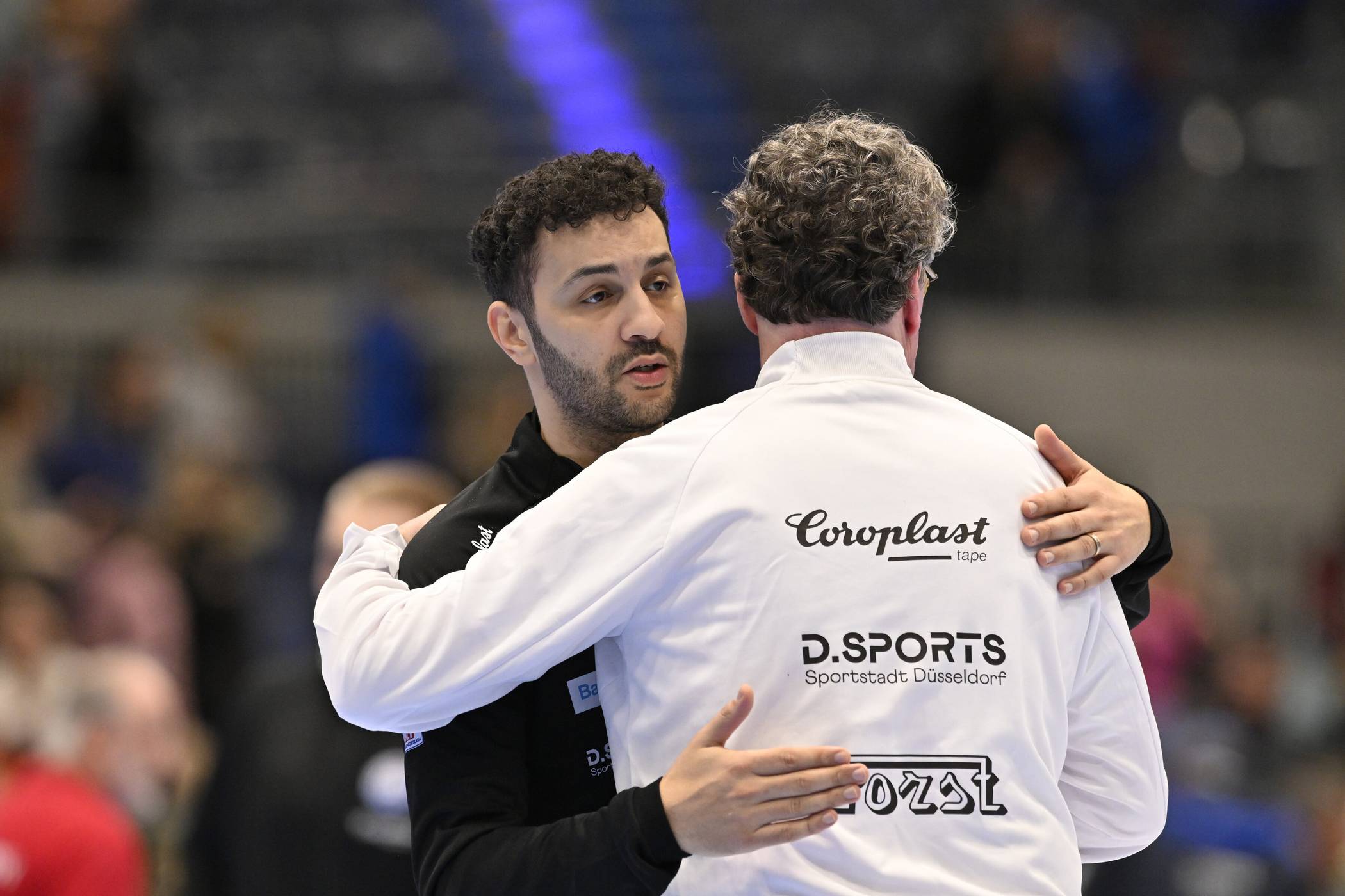 Trainer Jamal Naji und BHC-Geschäftsführer Jörn Föste im Februar 2024.