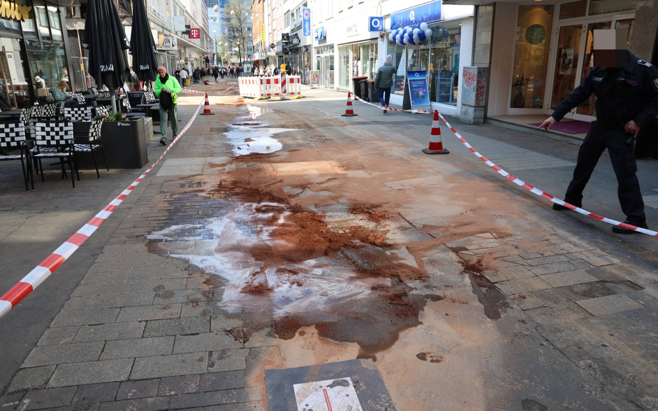 Der Bereich wurde abgesperrt.