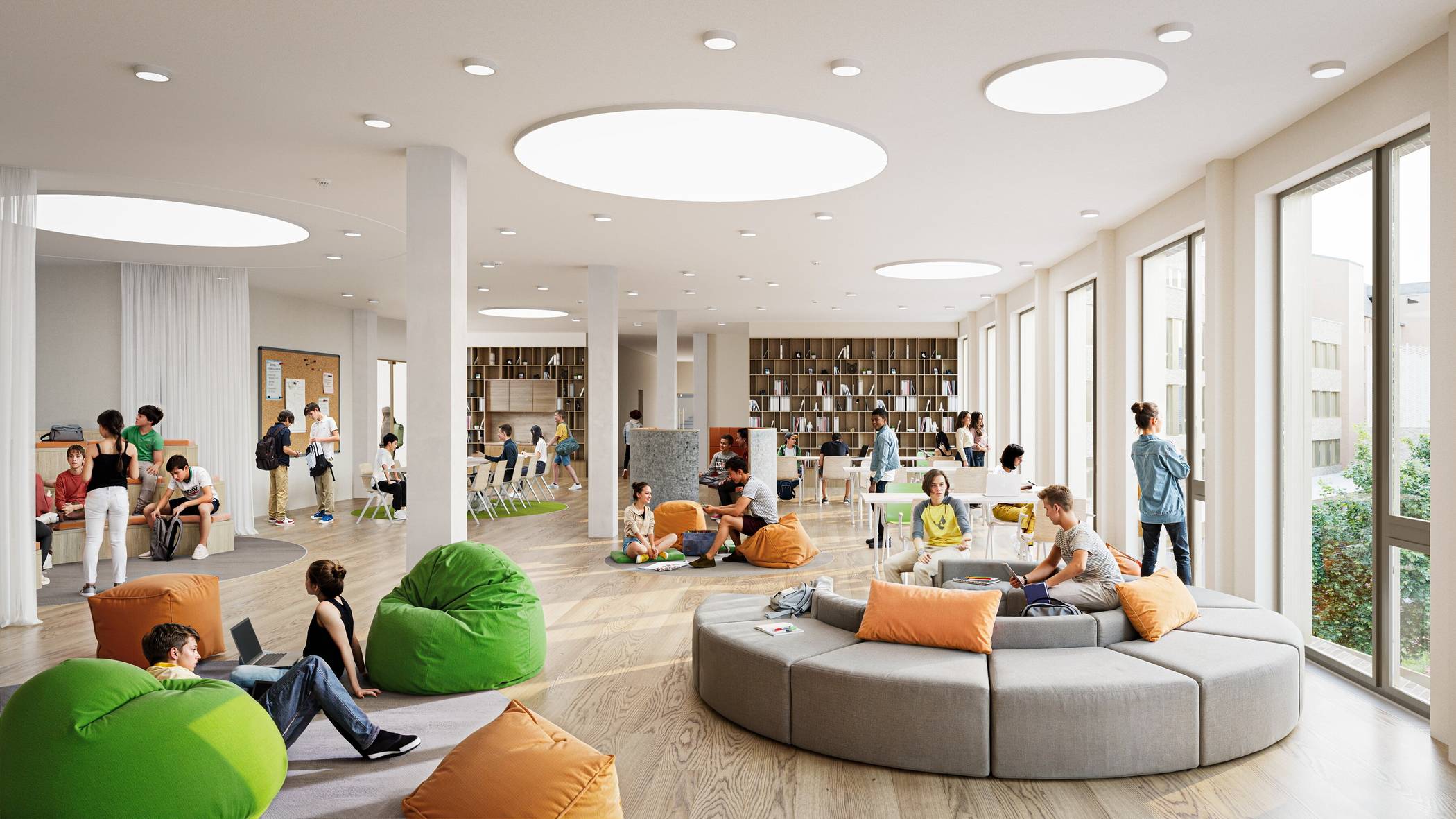  Eine der Lernlandschaften. 