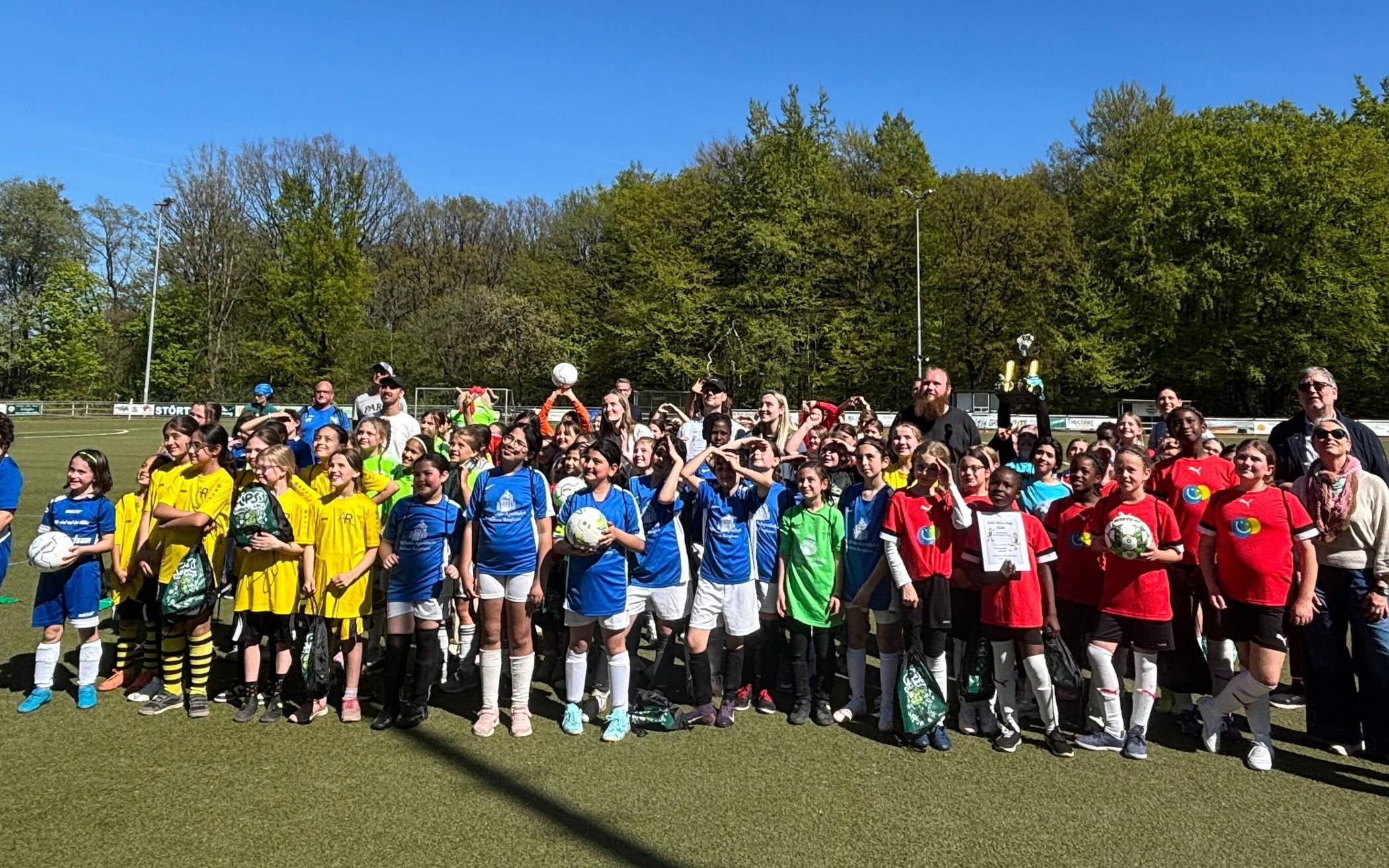 Die Siegerinnenehrung.