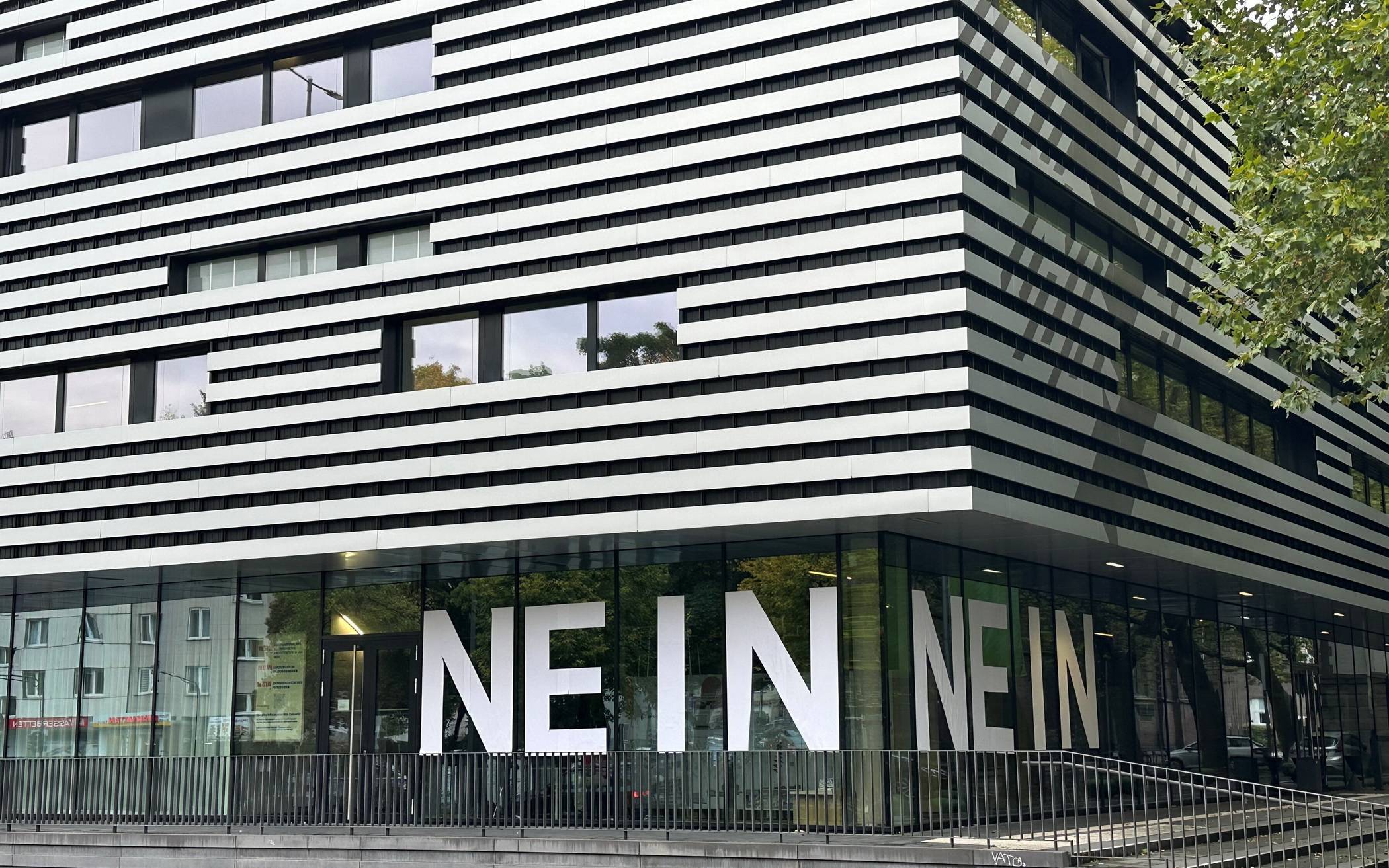 Protest am Campus Haspel.