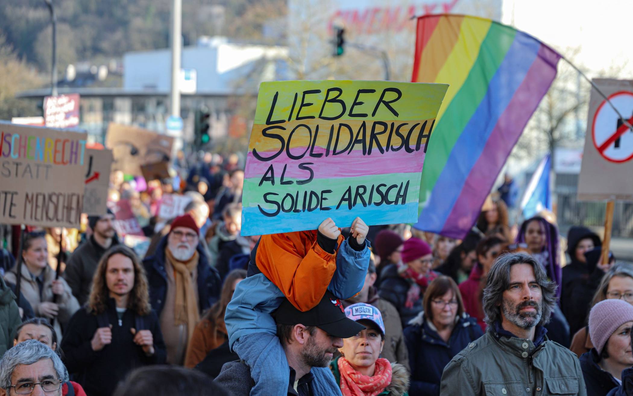 Demokratie-Demo im Februar 2025 in Wuppertal.