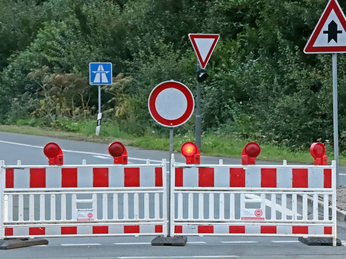 Nächtliche Teilsperrung der A535