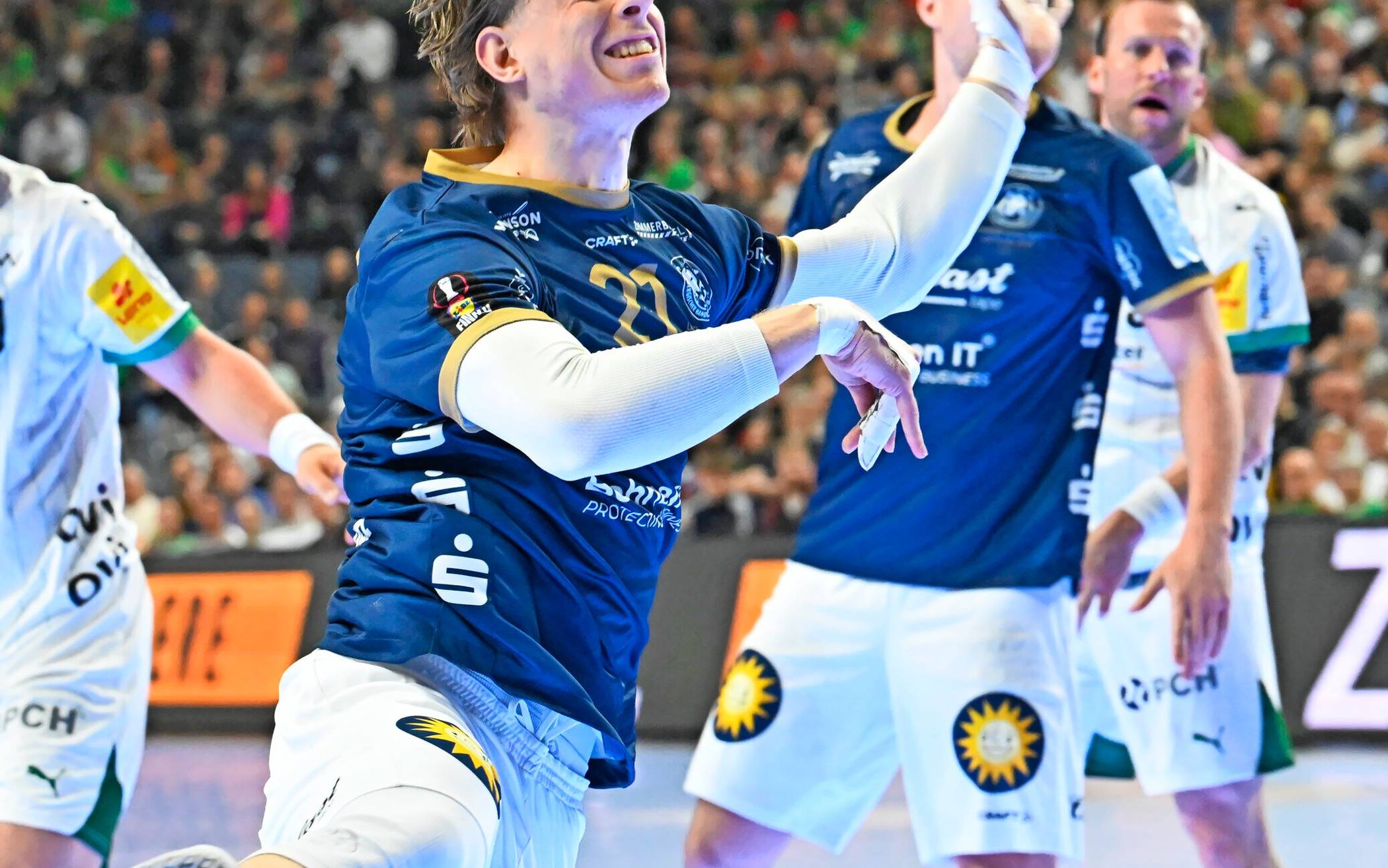 Szene beim Final Four mit Kim Voss-Fels. 