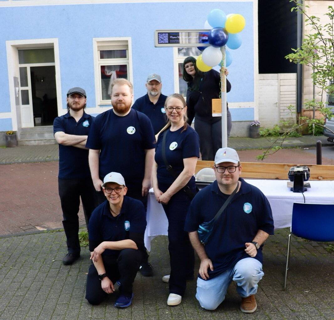 Das PIKSL-Team hat am Restaurant Day die neuen Bitfaßsäulen am Arrenberg vorgestellt.