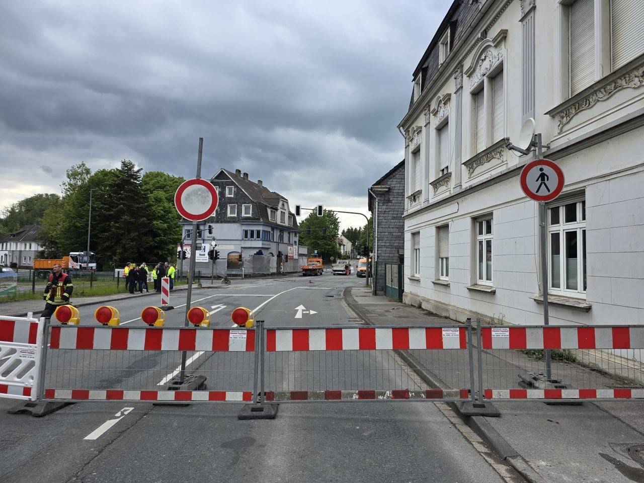 Der Kreuzungsbereich ist abgesperrt.