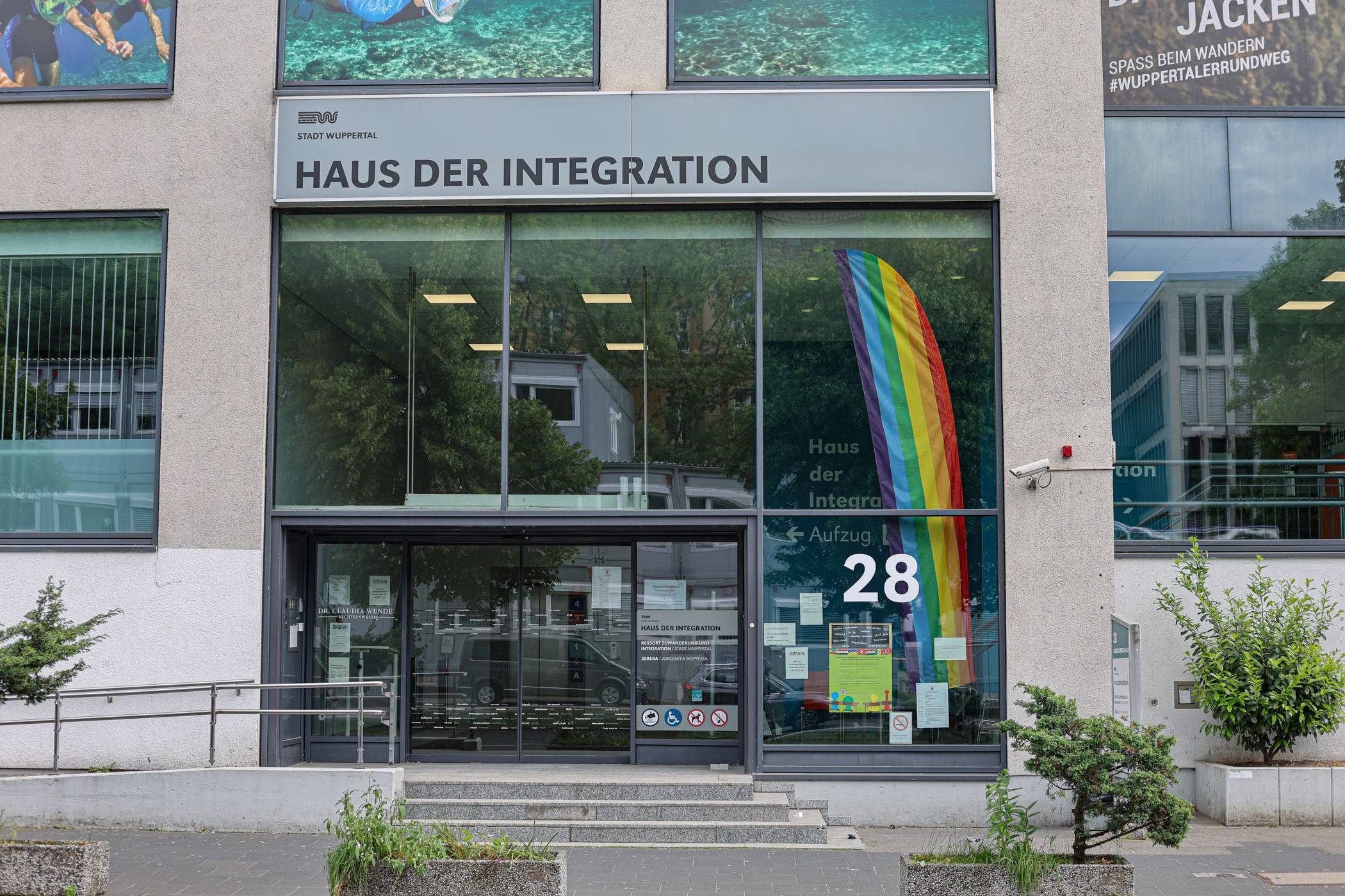 Der Eingang zum Haus der Integration.