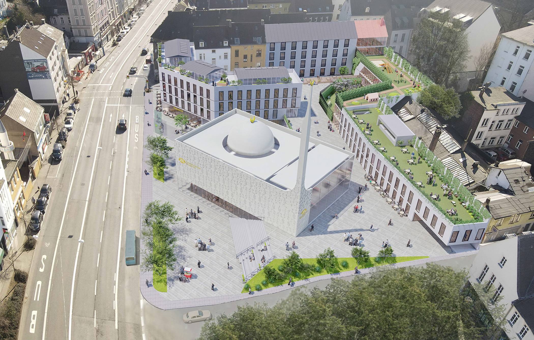 Visualisierung der DITIB-Moscheepläne an der Gathe.
