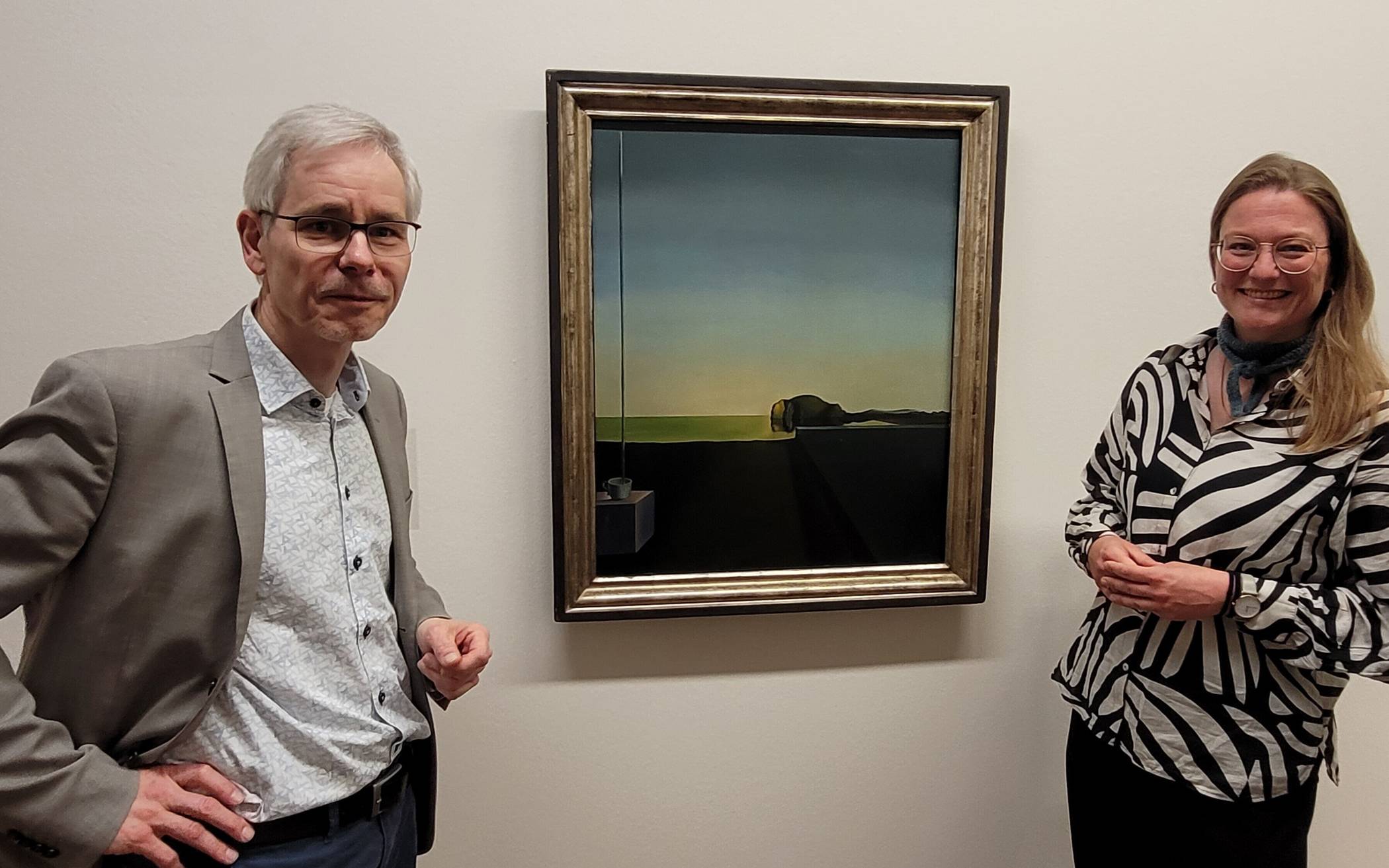 Museumsdirektor Roland Mönig und Anna Baumberger,