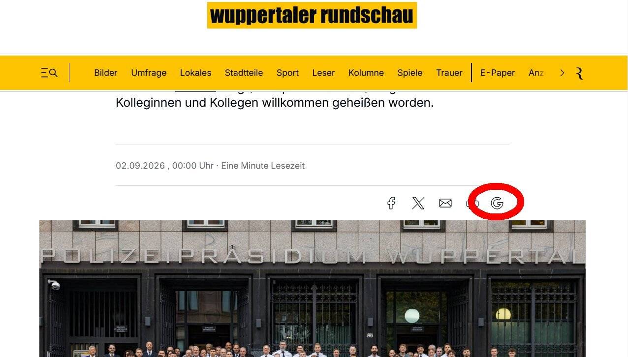 Die Wuppertaler Rundschau jetzt bei Google als bevorzugte Quelle hinzufügen!