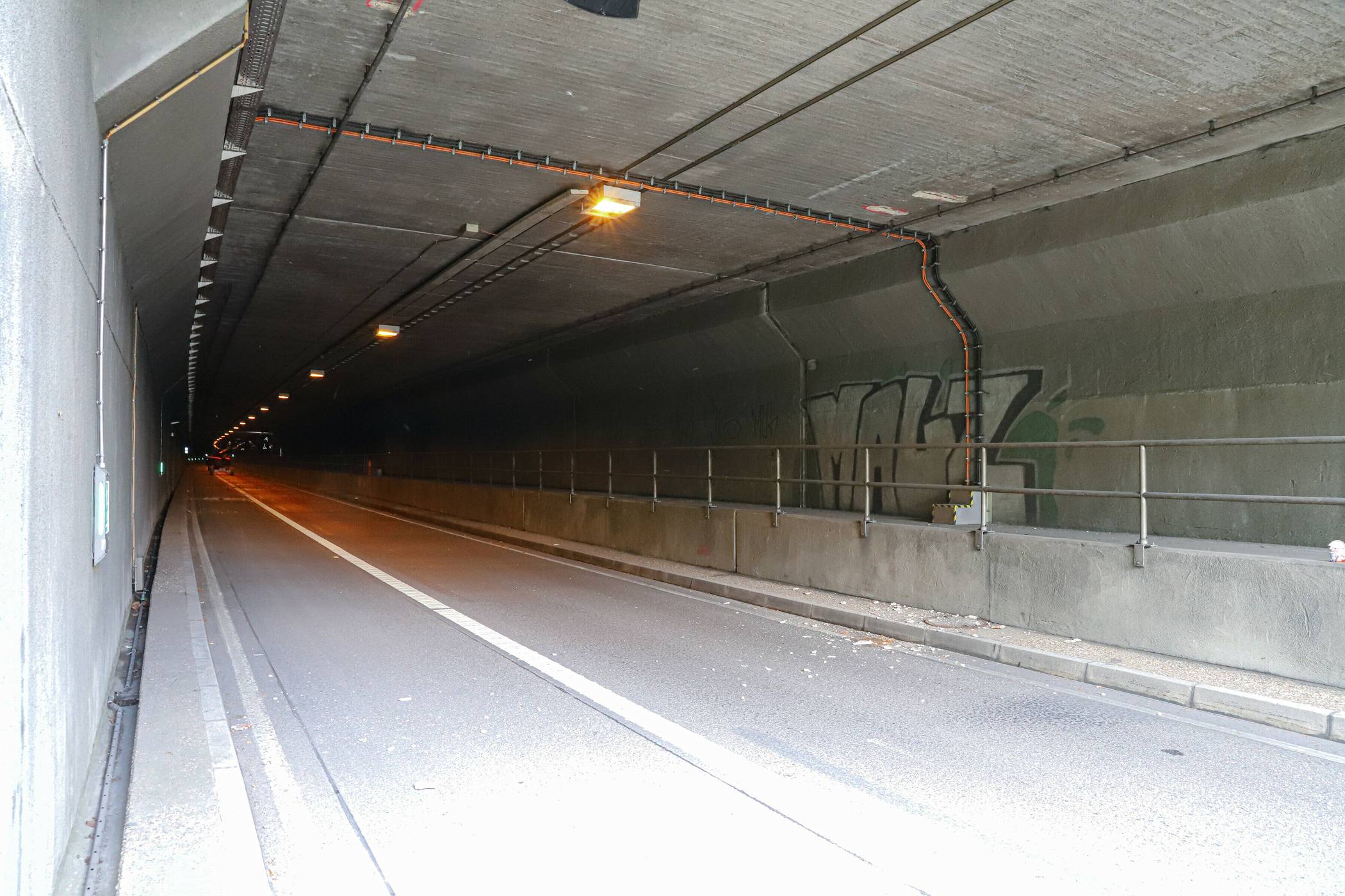 Blick in den Kiesbergtunnel.
