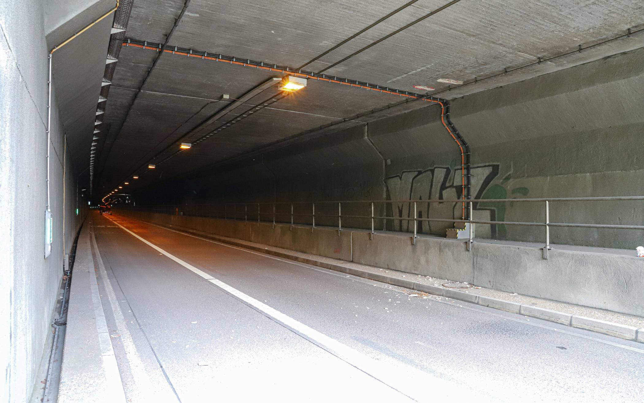 Blick in den Kiesbergtunnel.