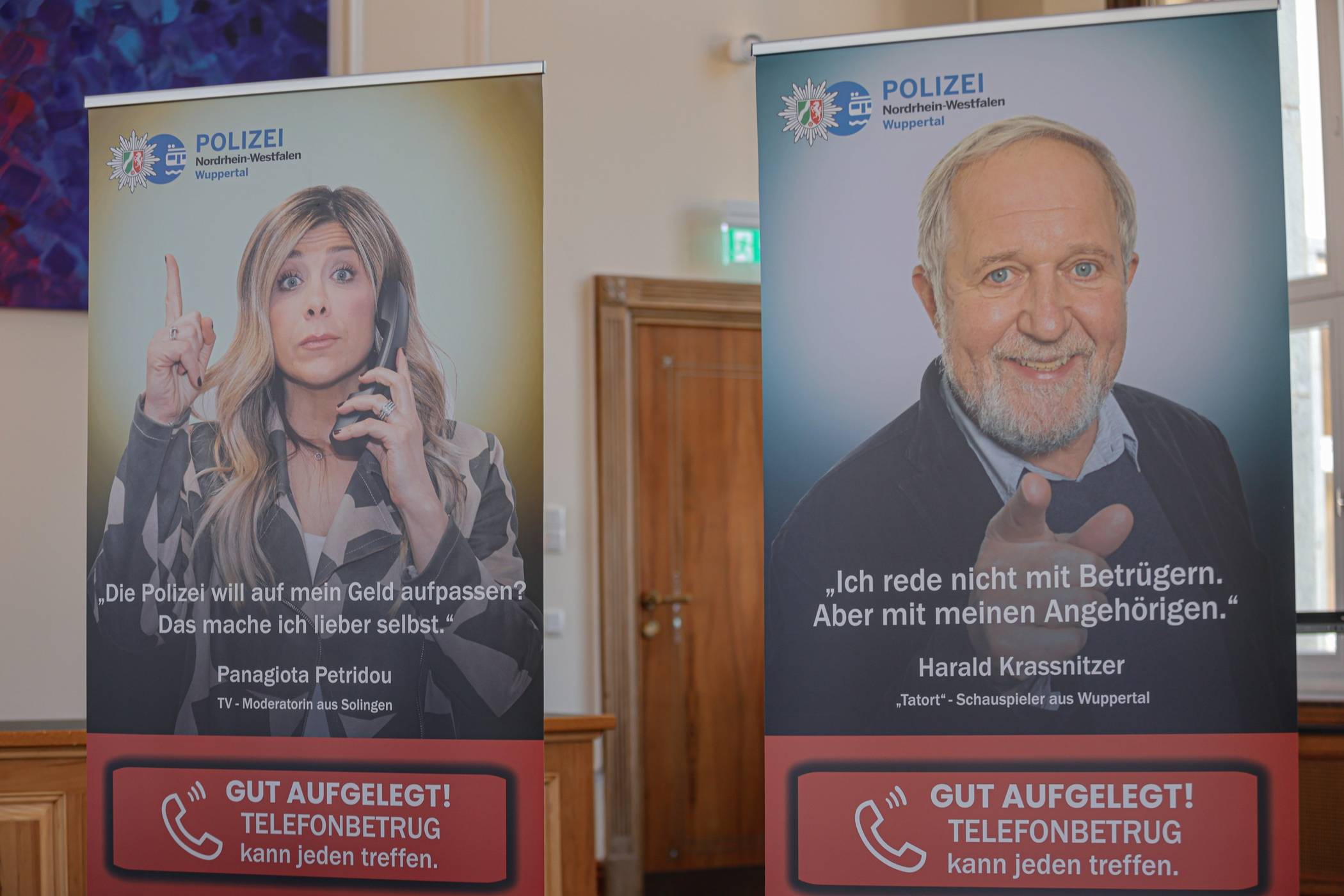 Prominente unterstützen die Polizei-Kampagne gegen Telefonbetrug.