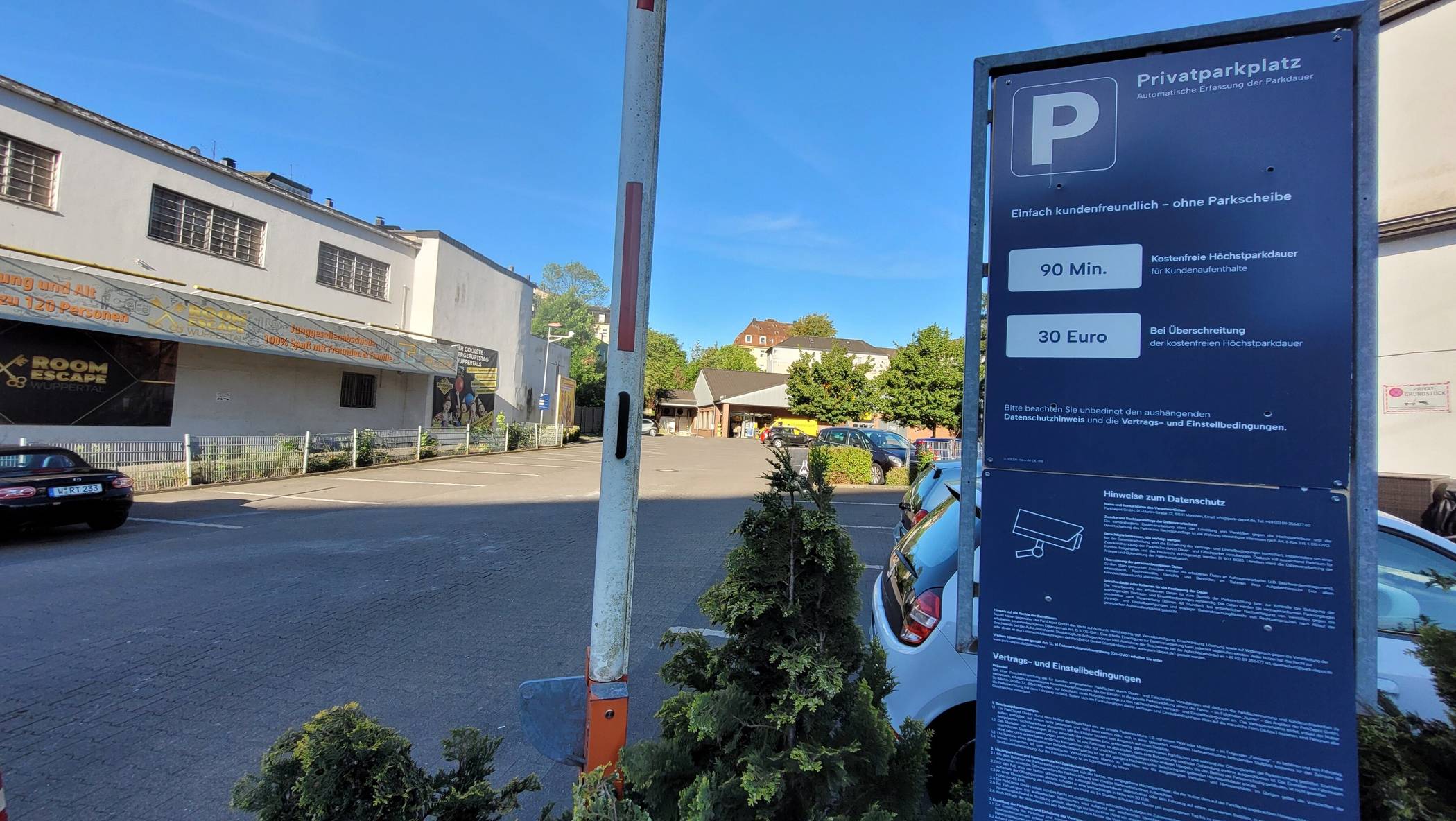   Der Nette-Parkplatz an der Carnaper Straße.  