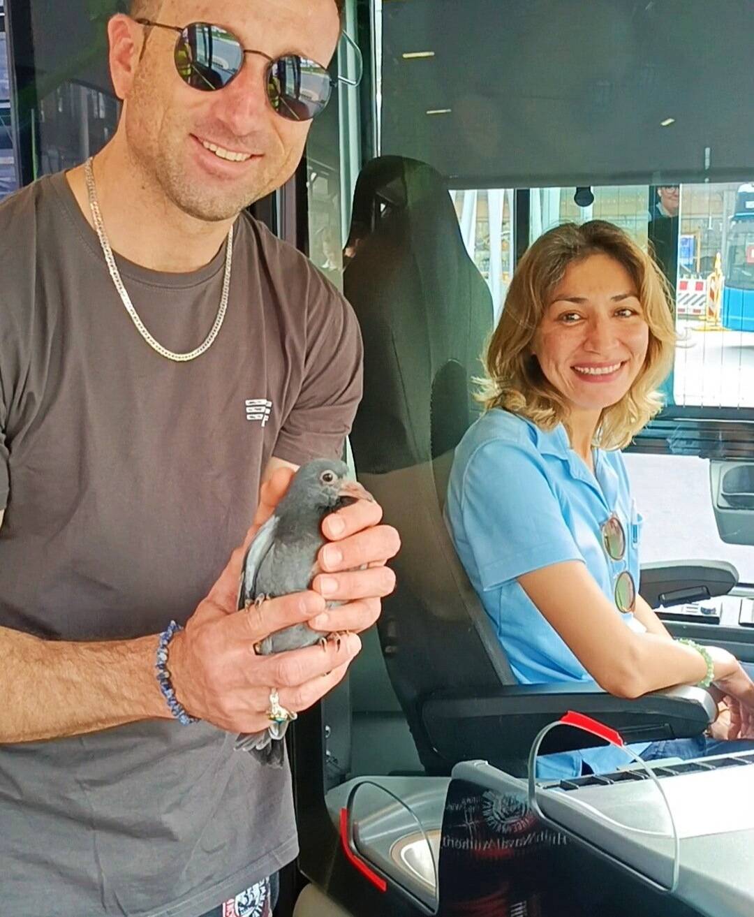 Gemeinsame Taubenrettung am Busbahnhof Döppersberg