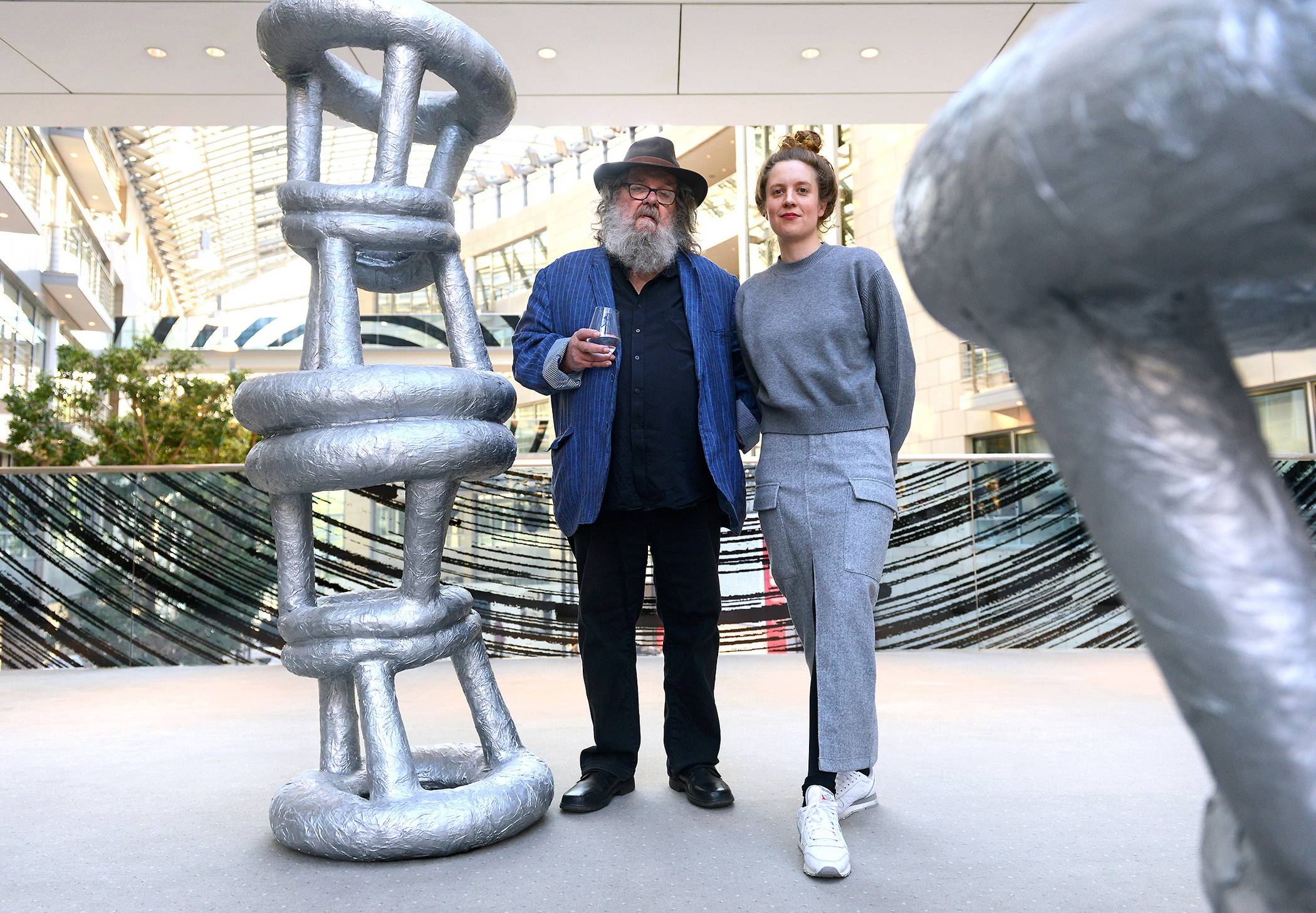  Peter und Jaana Caspary in der Sparkassen-Glashalle. 