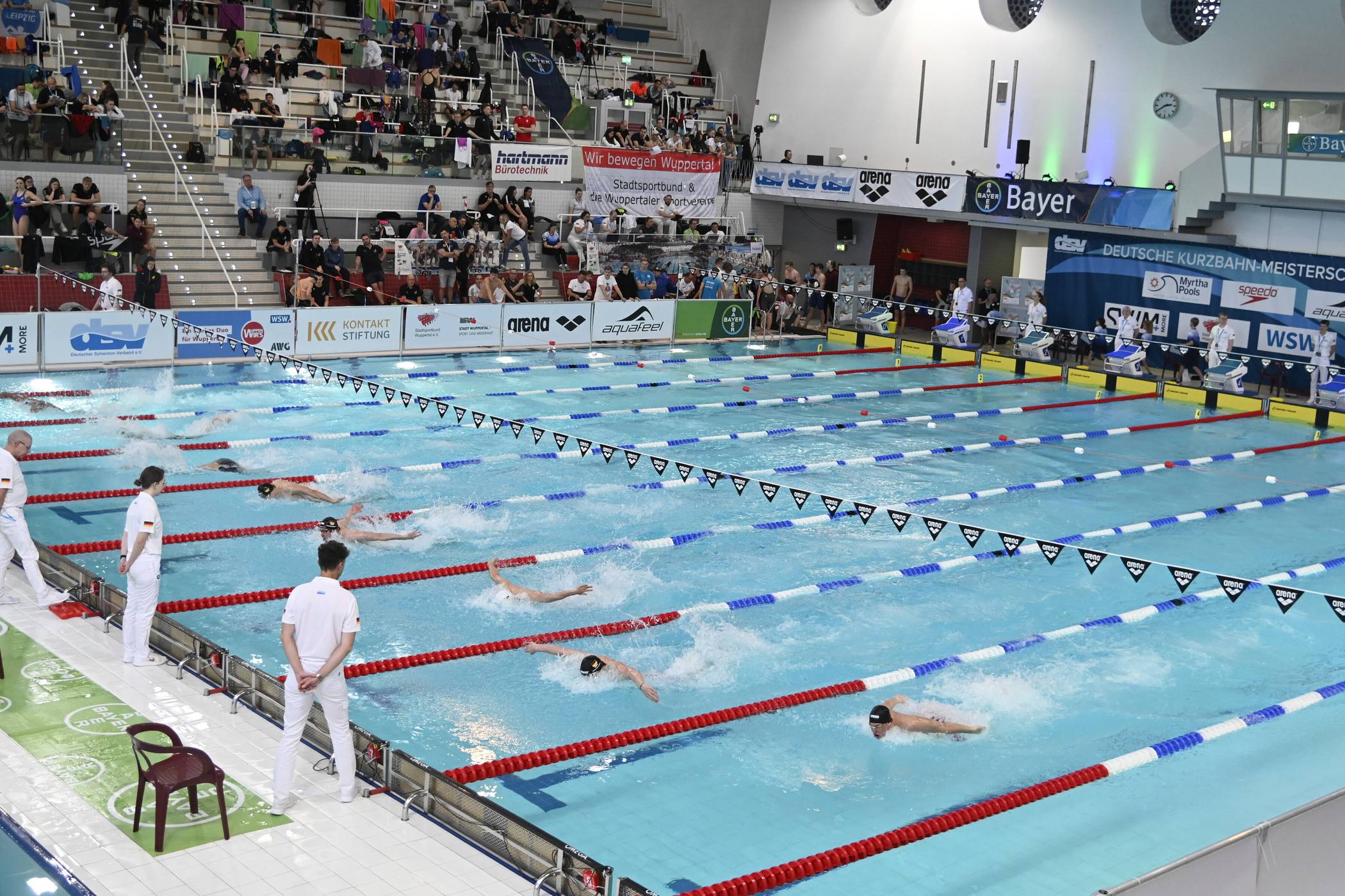  In der Schwimmoper finden unter anderem die Deutschen Kurzbahnmeisterschaften statt. 