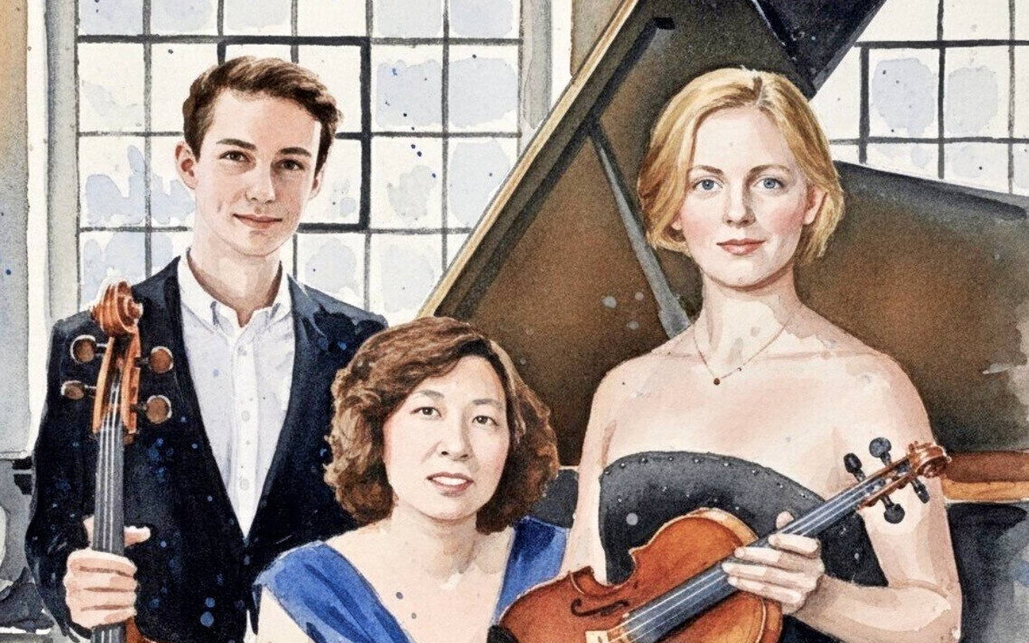  Wie gemalt: Eva Högel (re.), Jee-Young Phillips und Rafael Catalá Salvá sind das „ensemble50“. 