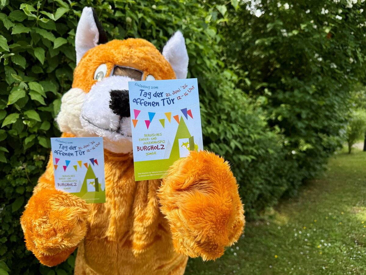  Foxi ist das Maskottchen des Kinder- und Jugendhospizes. 