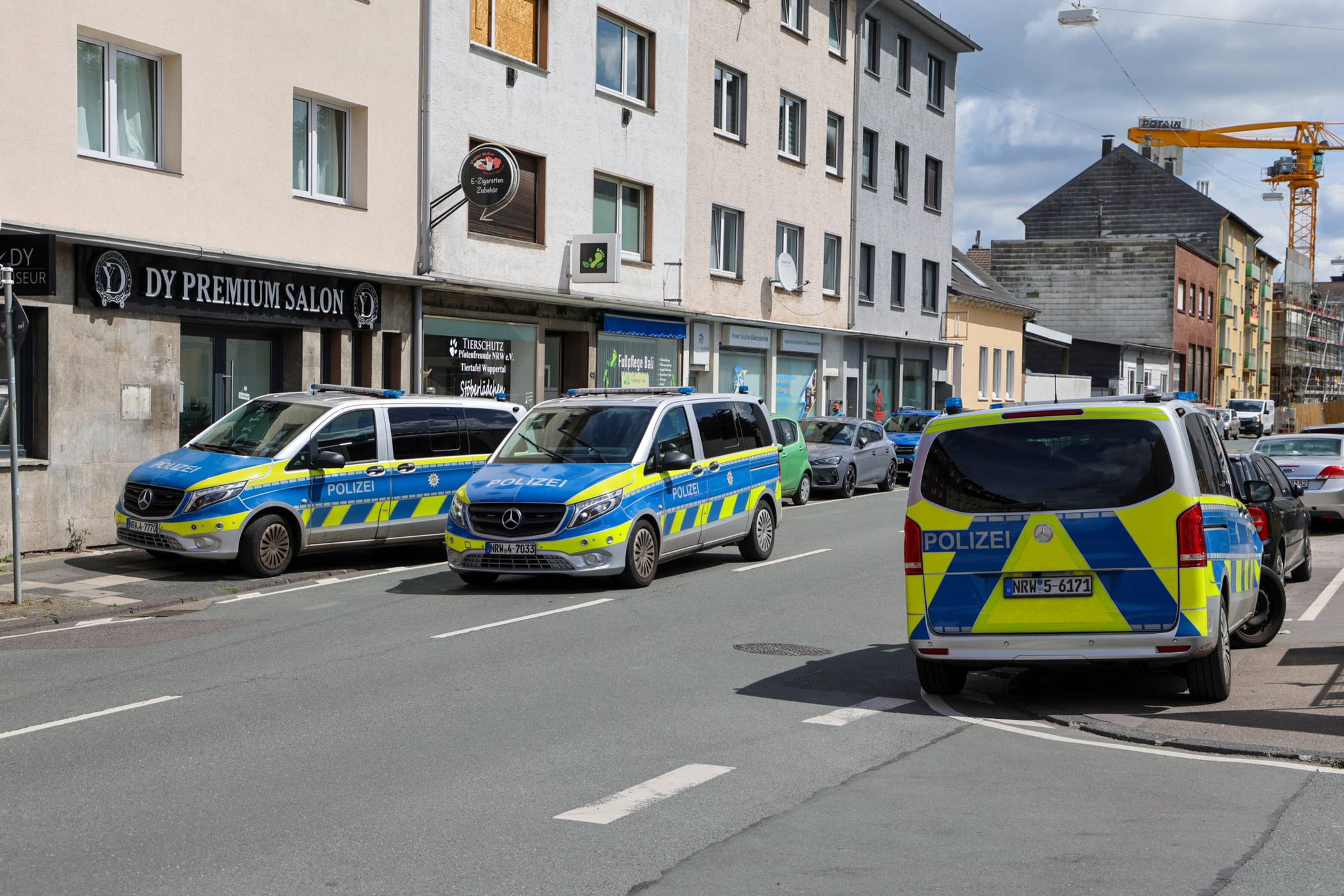  Die Polizei war schnell vor Ort. 