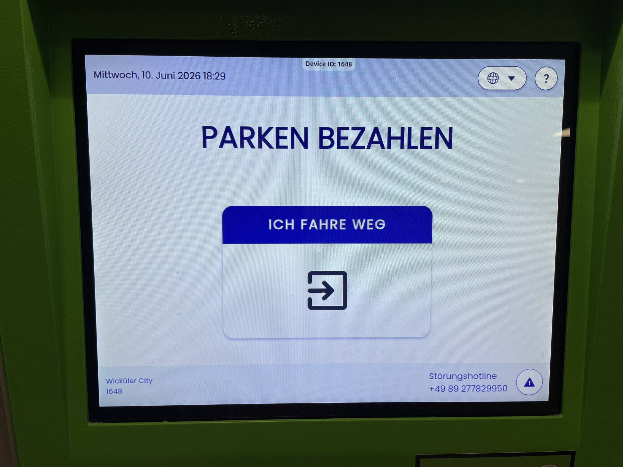 Der Automat in der Wicküler City.