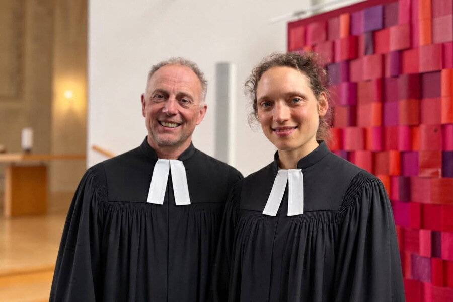  Pfarrerin Simone Pries und Pfarrer Johannes Nattland. 