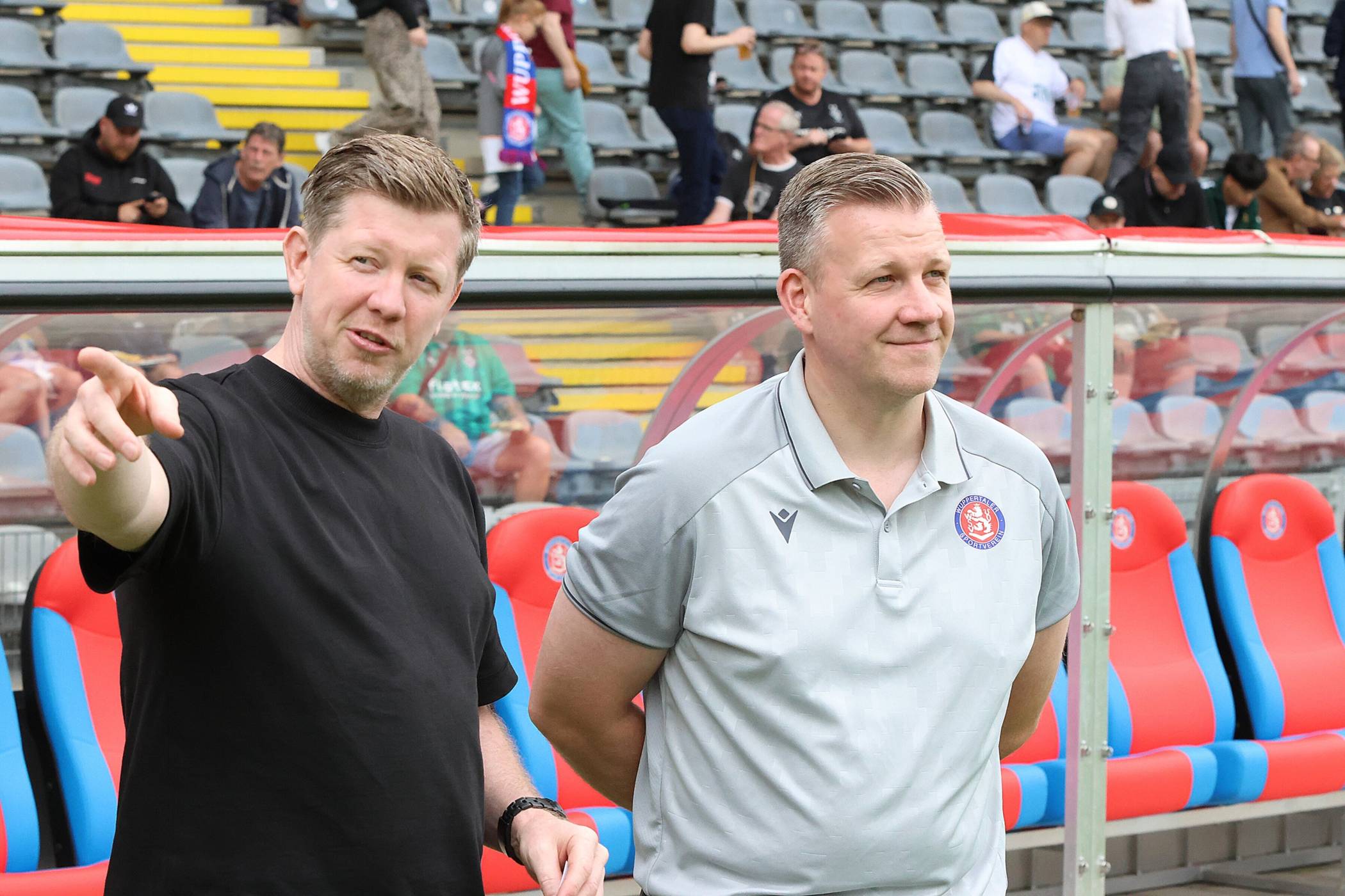 Jugend-Chef Marc Bach (li.) und Trainer Tim Schneider.