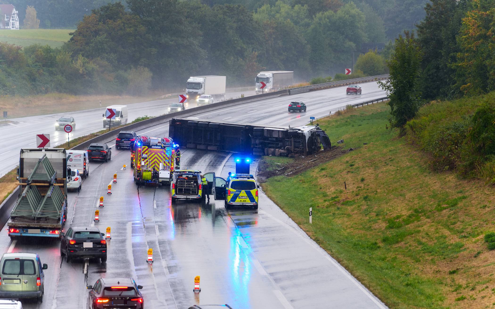 Nach einer Weile durfte der Verkehr