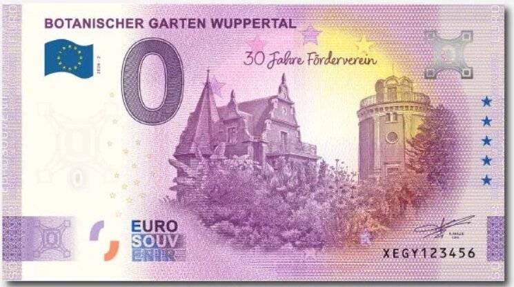 Der Schein mit der Villa Eller und dem Elisenturm.