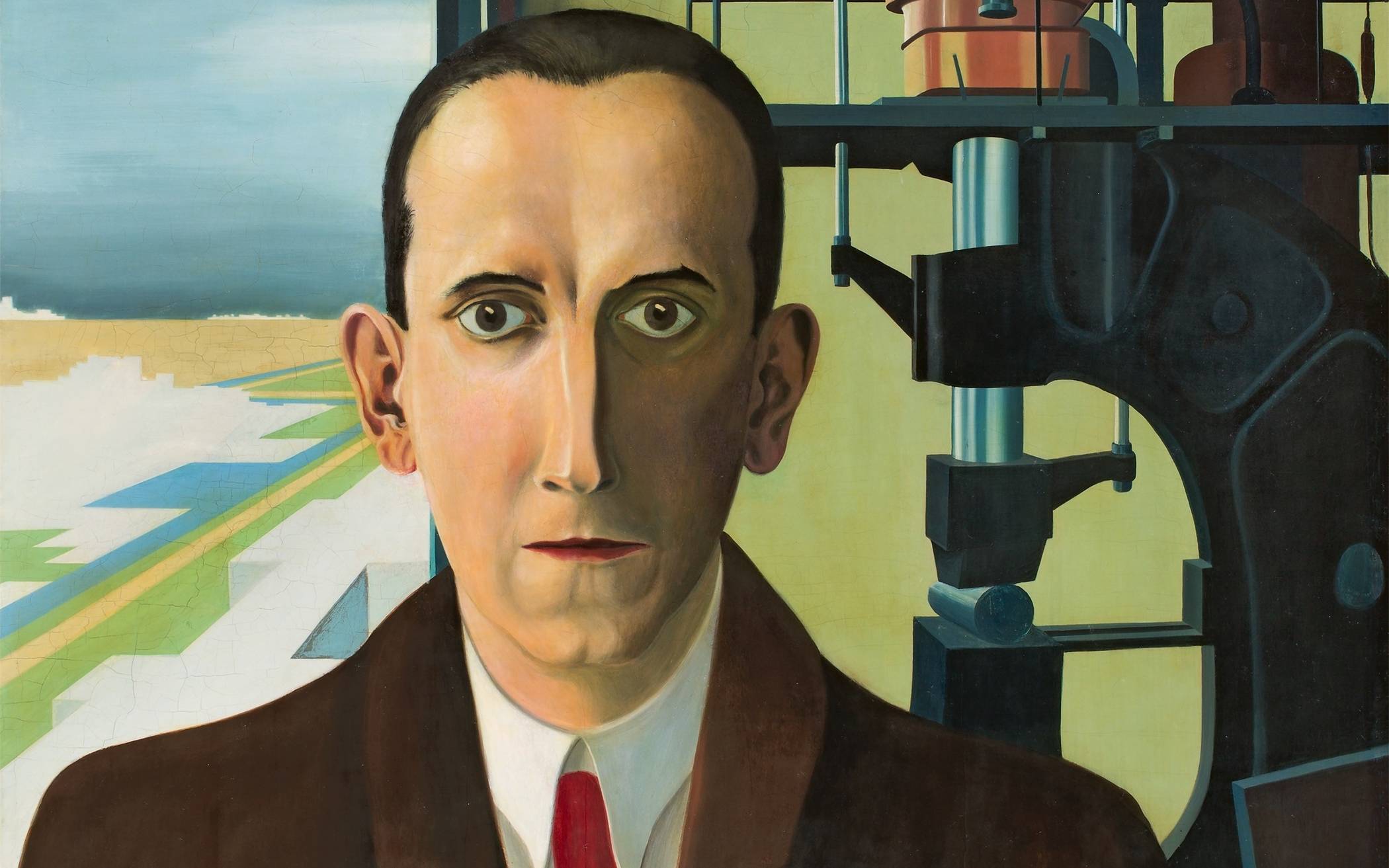  Ein eindringliches Gesicht der „Neuen Sachlichkeit“: Carl Grossbergs „Selbstbildnis“ von 1928. 