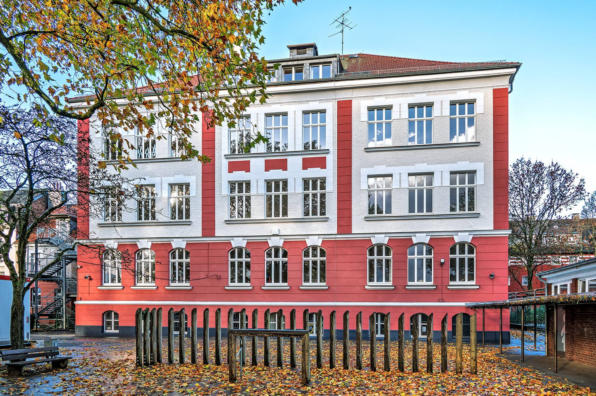  Die Grundschule Liegnitzer Straße. 