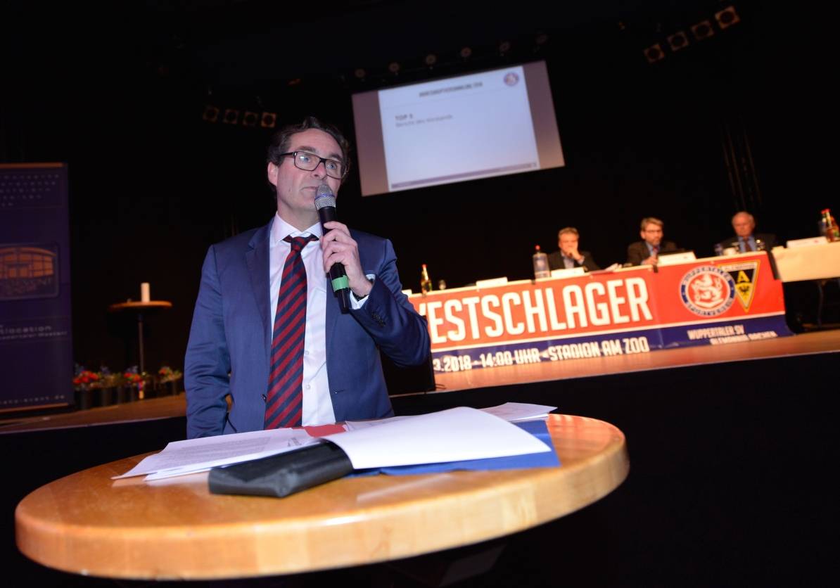  Lothar Stücker auf der Jahreshauptversammlung im März 2018. 