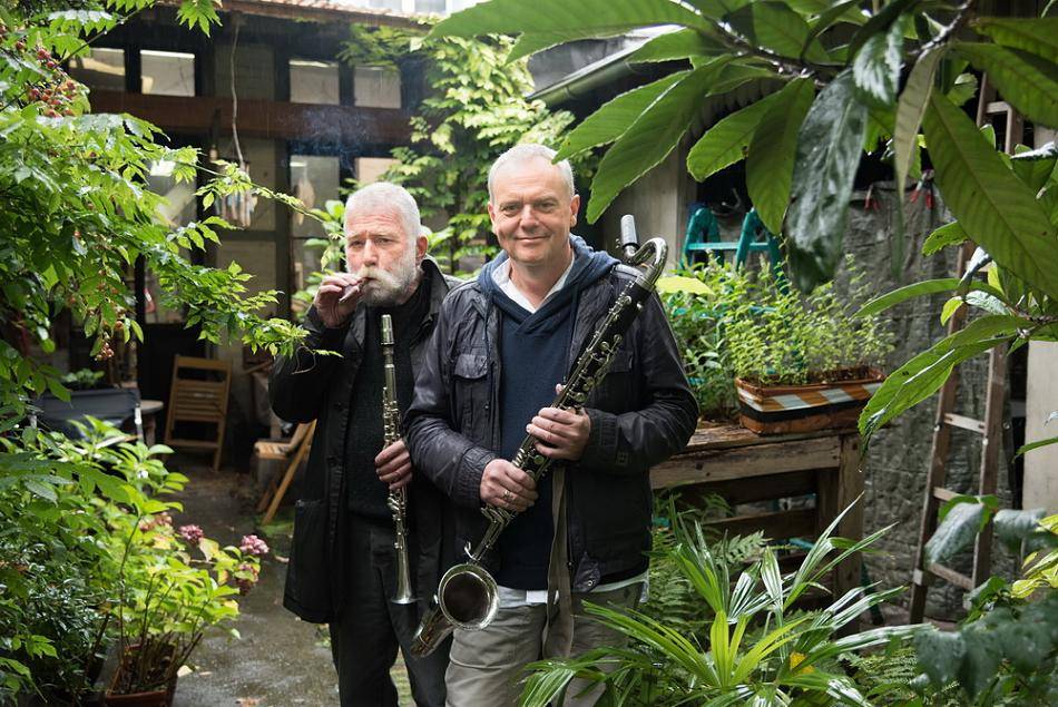  Wolfgang Schmidtke (ORT-Vorsitzender, re.) mit Peter Brötzmann. 