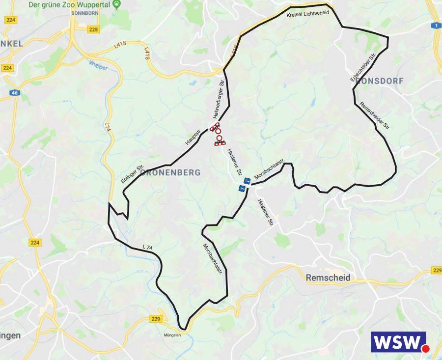  Die empfohlenen Umleitungen. 