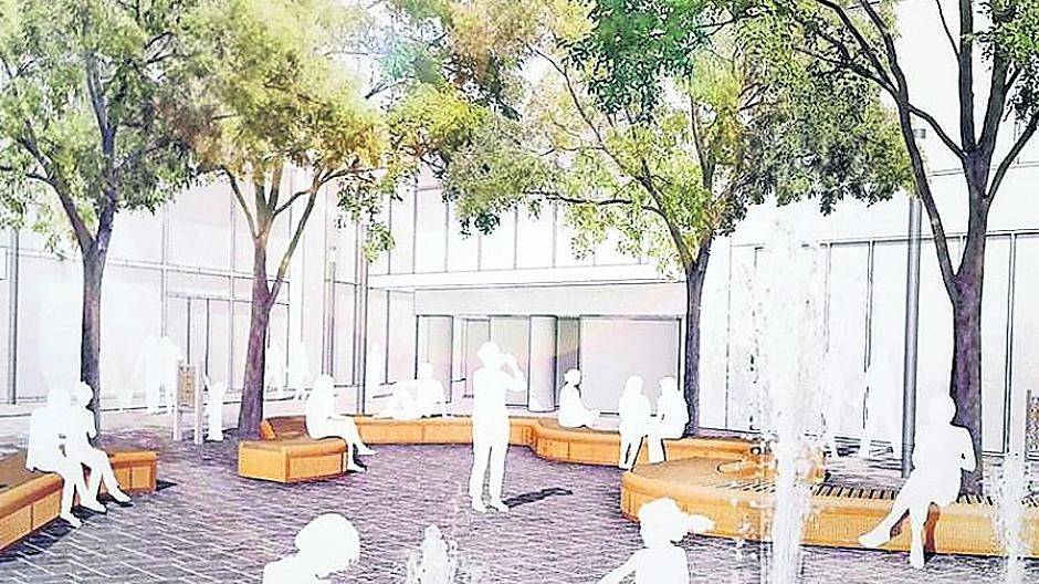  Das Lübecker Büro TGP hat mit diesem Entwurf den Wettbewerb für einen neuen Von der Heydt-Platz zwischen C&amp; A, TK Maxx, Depot und Drogerie Müller gewonnen. 