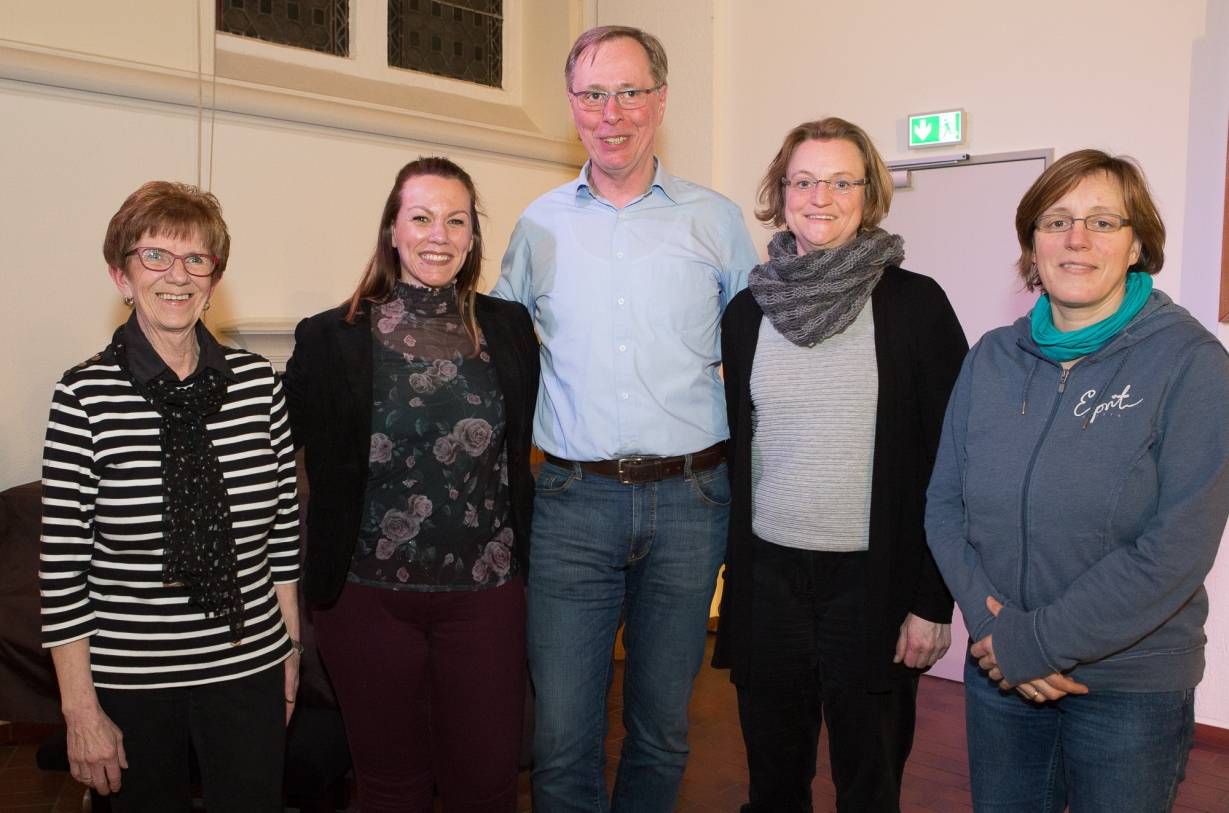  Der neue SSG-Vorstand von links nach rechts: Gudrun Bangert, Jennifer Stadtschreiber, Michael Eckers, Nicole Ender und Anja Voorbrock. 