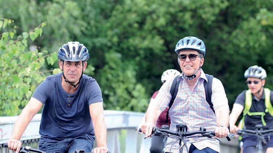 Wuppertals Stadtmarketing-Chef Martin Bang (links) und Barmens Werth-„Motor“ Thomas...