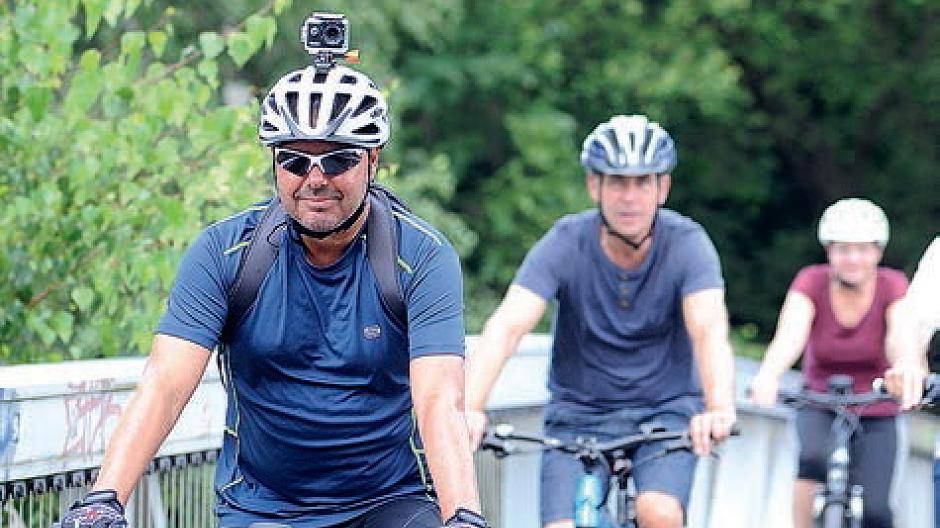 Mit Helmkamera für bleibende Erinnerungen unterwegs: Rundschau-Redaktionsleiter...