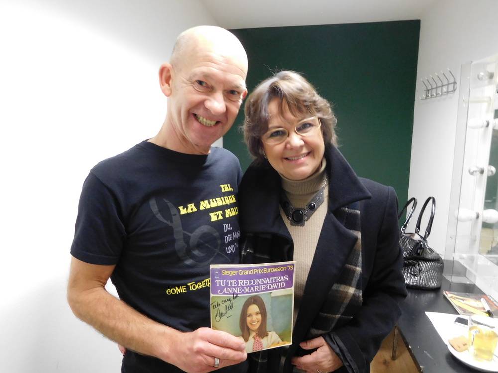  Anne Marie David freute sich über ihren "Fan" Peter Bergener. 